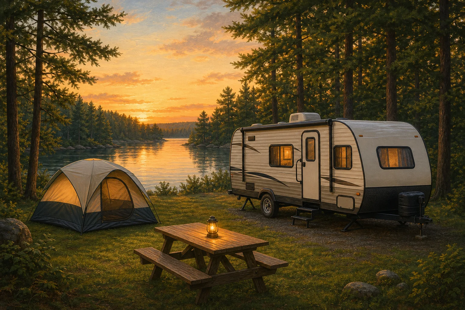 Scenic illustration for Camping Paradis Bourget